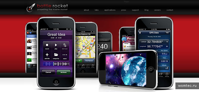 Дизайн веб-сайтов в стиле iPhone